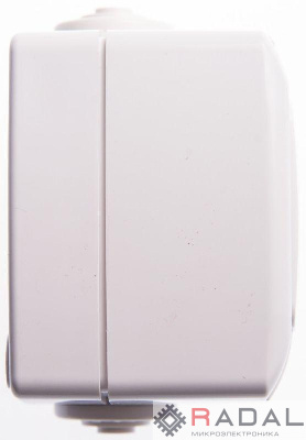 Розетка 1-м ОП Рондо 10А IP44 250В без заземл. защ. шторки бел. SchE RA10-125B-BI