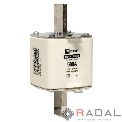 Вставка плавкая ППН-39 630/500А габарит 3 PROxima EKF fus-39/630/500
