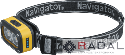 Фонарь аккумуляторный налобный 95 628 NPT-H43-ACCU 1LEDx3Вт 1LEDx3Вт 5реж Li-ion 0.5А.ч NAVIGATOR 95628