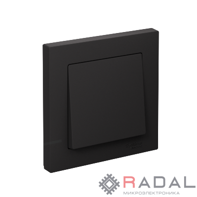 Выключатель 1-кл. СП AtlasDesign 10А IP20 (сх. 1) 10AX в сборе карбон SE ATN001012