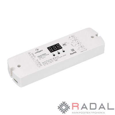Декодер SMART-K16-DMX (12-24В 4х5А) (IP20 пластик) Arlight 023824