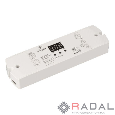 Декодер SMART-K33-DMX (12-24В 1х15А) (IP20 пластик) Arlight 028406