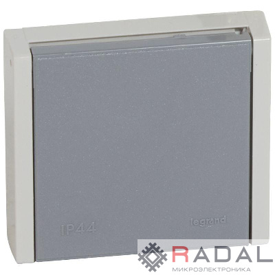 Розетка 1-м СП Plexo 20А IP44 400В 3P+E сер. Leg 055706