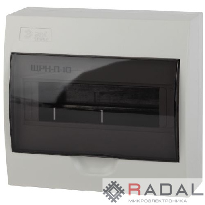 Бокс ЩРН-П-10 мод. навесной пластик IP41 SIMPLE NO-box_simple-plastic_10_surface ЭРА Б0041524