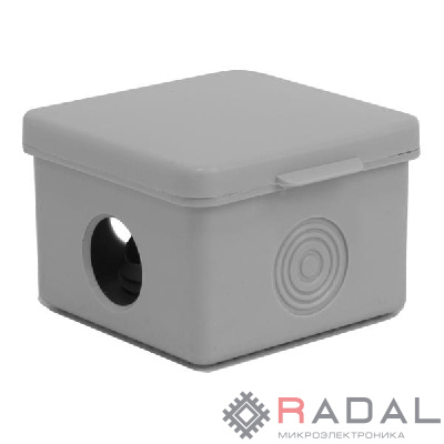 Коробка распределительная ОП 65х65х50мм 4 каб. вводов IP54 сер. TOKOV ELECTRIC TKE-KR-65-65-50-C06
