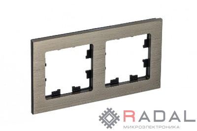 Рамка 2-м AtlasDesign Nature металл латунь SchE ATN312202