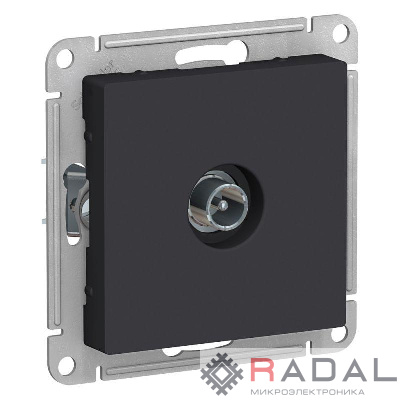 Механизм розетки TV оконечной AtlasDesign 1DB карбон SchE ATN001091