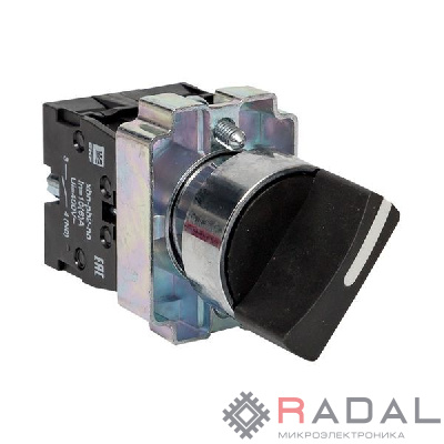 Переключатель BD-33 3P короткая рукоятка 2NO EKF xb2-bd33