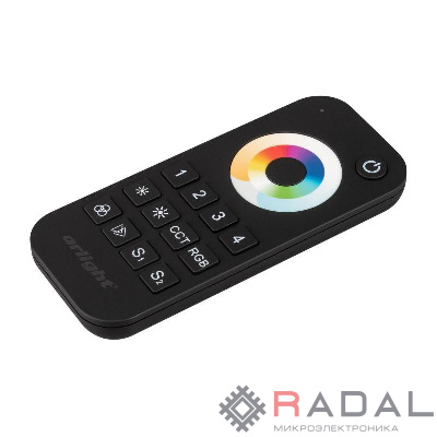 Пульт SMART-R22-MULTI Black (4 зоны 2.4G) (IP20 пластик) Arlight 023473
