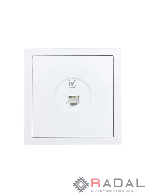Розетка телефонная евро СП ZIMA IP20 бел. LEZARD 704-0288-137