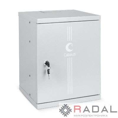Шкаф телекоммуникационный настенный WSC-8Um 10дюйм 8U 326х300х405мм дверь метал. Cabeus 7790c