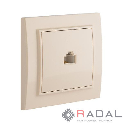 Розетка компьютерная 1-м СП Минск RJ45 беж. EKF ERK01-035-20