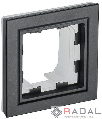 Рамка 1-м IP44 BRITE РУ-1-БрЧ-44 черн. IEK BR-M12-44-K02