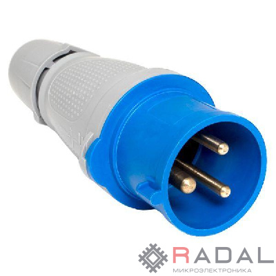 Вилка переносная 023 2Р+РЕ 32А 220В IP44 PROxima EKF ps-023-32-220-PRO