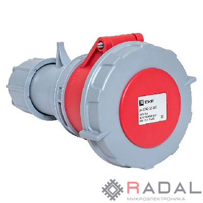 Розетка переносная 2242 3Р+РЕ 32А 380В IP67 PROxima EKF ps-2242-32-380