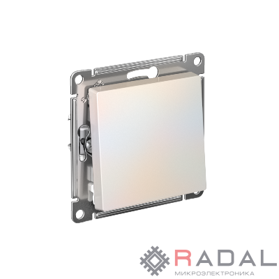 Выключатель 1-кл. СП AtlasDesign 10А IP20 (сх. 1) 10AX с самовозвратом механизм жемчуж. SE ATN000415