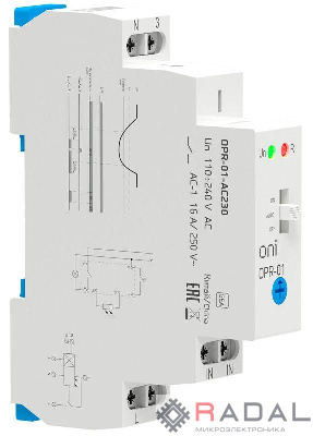 Фотореле OPR-01 1 конт. 230В АС с вынос.дат. ONI OPR-01-AC230