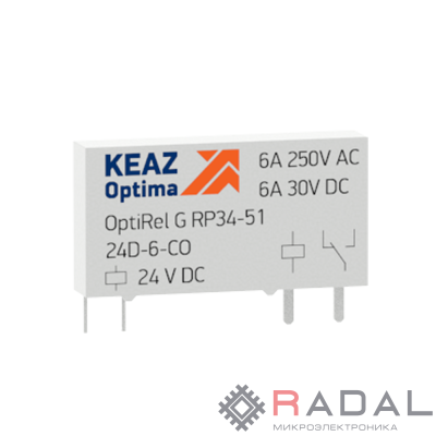 Реле промежуточное OptiRel G RP34-51-6D-6-CO КЭАЗ 281140