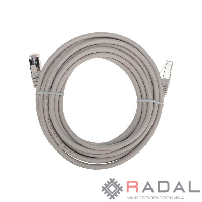 Патч-корд F/UTP кат.6 RJ45-RJ45 26AWG LSZH 5м сер. Rexant 02-0210-5