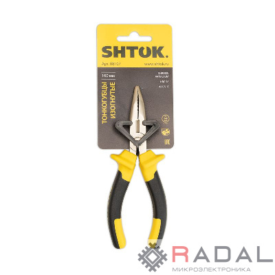 Тонкогубцы изогнутые 1000В 160мм (08107) SHTOK 376277