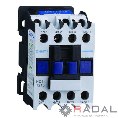 Контактор NC1-1210 12А 24В/АС3 1НО 50Гц (R) CHINT 221364