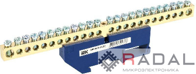 Шина нулевая на DIN-изол. ШНИ 8х12-24-Д-С IEK YNN10-812-24D-K07