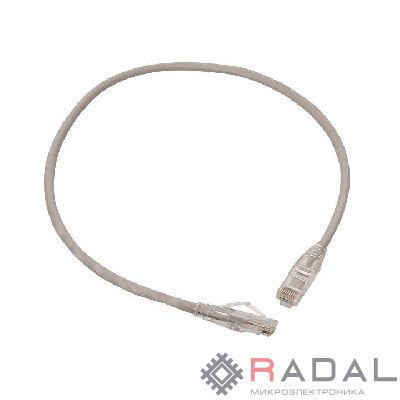 Патч-корд кат.5e неэкранированный UTP оболочка PVC сер. (0.5м) TeraLINK PRO EKF TRP-5EUTP-PVC-05M-GY