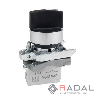 Переключатель OptiSignal D22 C4-S-21 2 положения металл 1НО XB4BD21 КЭАЗ 332169