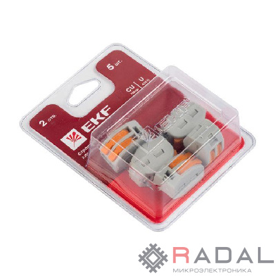 Клемма СМК 222-412 (блист.5шт) EKF plc-smk-412b