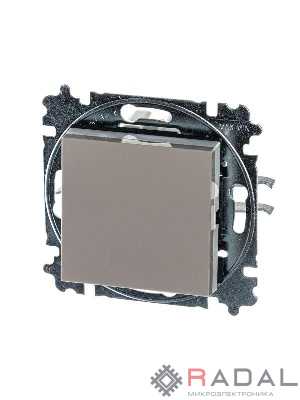 Выключатель 1-кл. СП Levit IP20 кофе макиато/бел. ABB 2CHH590145A6018