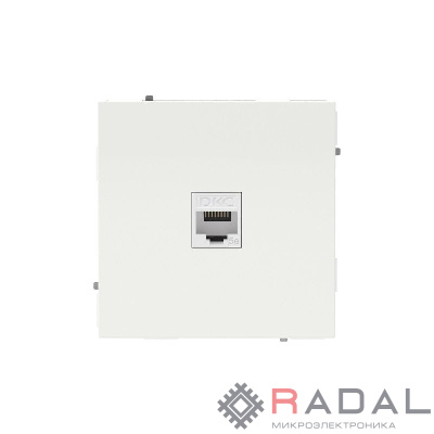 Розетка компьютерная 1-м KANT RJ45 кат.5E без шторки бел. песок DKC 7010663