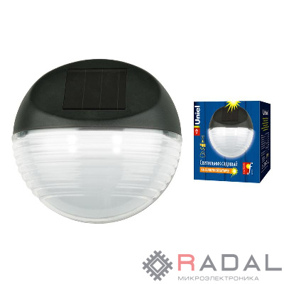 Светильник садовый USL-F-151/PТ110 BRIGHT 1хАА Ni-Mh аккумулятор в/к на солнечная батарея 2 светодиода бел. свет IP44 Uniel UL-00006556