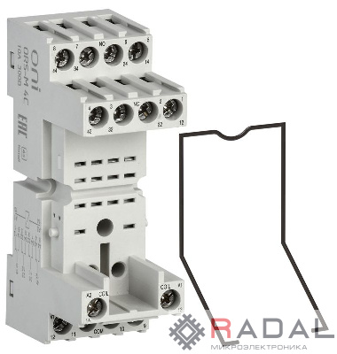 Розетка ORS-M для реле ORM 4C ONI ORS-M-1-4-G