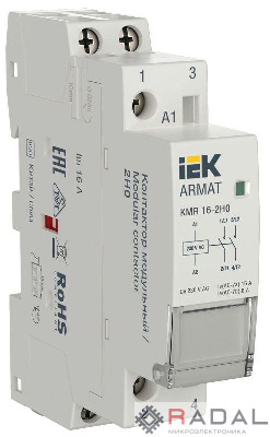 Контактор модульный KMR 16А 230В AC 2НО ARMAT IEK AR-KMR10-016-20-230
