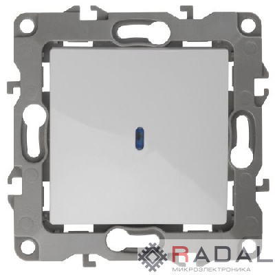 Механизм выключателя 1-кл. СП Эра12 10А IP20 12-1102-01 250В 10AX с подсветкой бел. Эра Б0014633