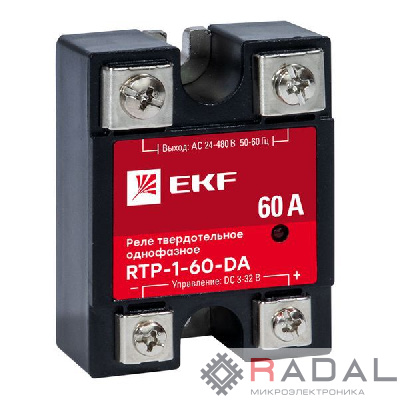 Реле твердотельное однофазное RTP-60-DA PROxima EKF rtp-1-60-da