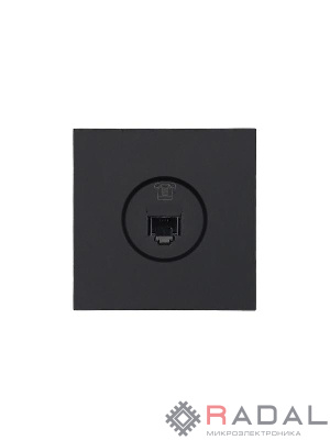 Розетка телефонная евро СП ZIMA IP20 черн. бархат LEZARD 704-4288-137