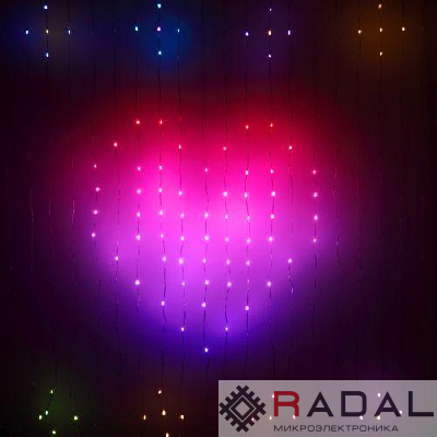 Гирлянда светодиодная ERASG -02 умная "Занавес" RGB 2х2м управление через мобильное приложение Эра Б0060433