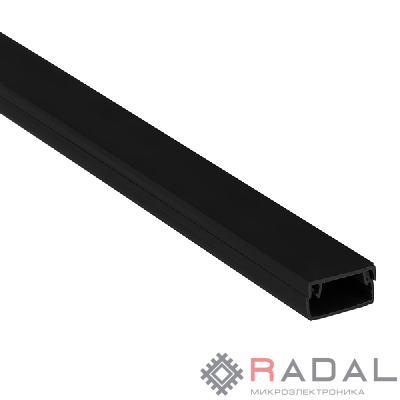 Кабель-канал 20х10 L2000 пластик Plast черн. EKF kk-20-10b