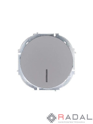 Выключатель 1-кл. СП OSEN 10А IP20 с подсветкой механизм сер. матов. LEZARD 743-7488-111