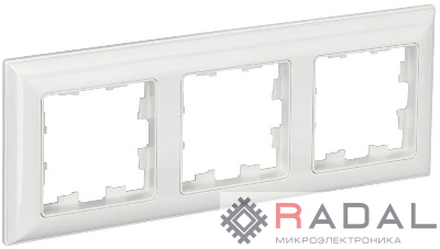 Рамка 3-м BRITE РУ-3-Бр бел./бел. IEK BR-M32-12-K01