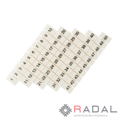 Маркеры для UT/ST/Push-in 4 с нумерацией 1-50 (уп.100шт) EKF zb-st-4-1-50