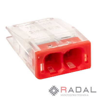Клемма СМК 2273-242 (с пастой) 2 отверстия 0.5-2.5кв.мм (уп.100шт) PROxima EKF plc-smk-2273-242