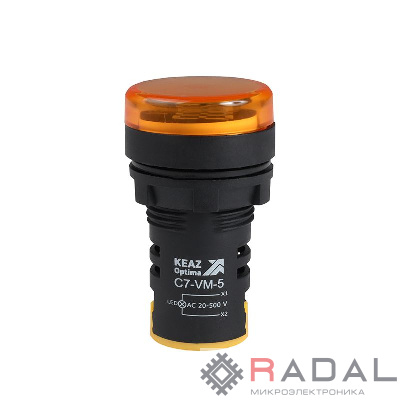 Индикатор напряжения OptiSignal Compact D22 С7-VM-5 желт. 20-500В AC AD22VM КЭАЗ 362190