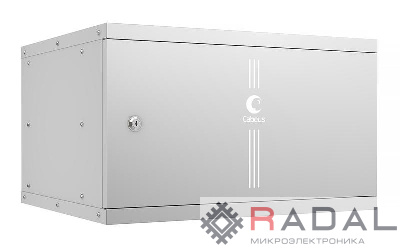 Шкаф телекоммуникационный настенный разборный LIGHT WSC-05D-6U55/45m 19дюйм 6U дверь метал. сер. Cabeus 10173c