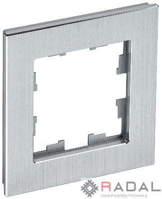 Рамка 1-м BRITE РУ-1-1-БрА металл алюм. IEK BR-M12-M-K47