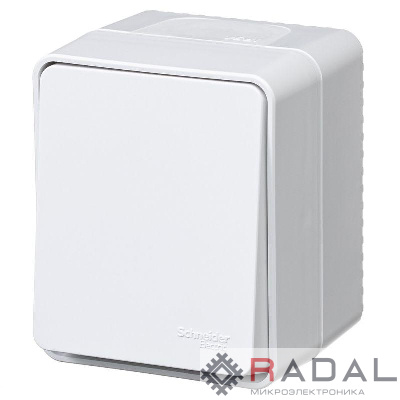 Выключатель 1-кл. AtlasDesign Profi54 IP54О/У кнопочный 10АХ бел. SE ATN540115
