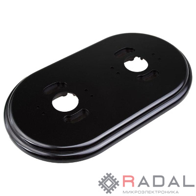 Рамка 2-м R пластик черн. Bironi RF1-620-23