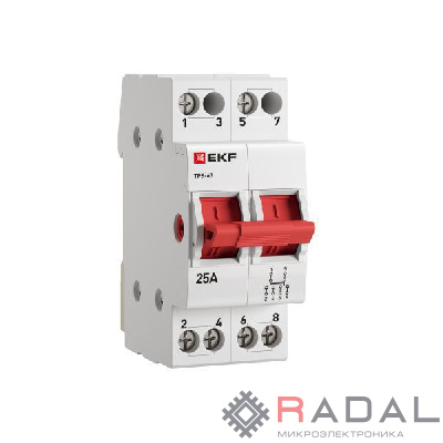 Переключатель трехпозиционный ТПС-63 2P 25А PROxima EKF TPS225