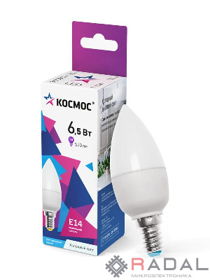 Лампа светодиодная CN 6.5Вт 6500К E14 220В Космос LkecLED6.5wCNE1465